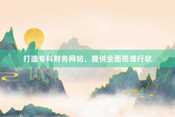 打造专科财务网站，提供全面搭理行状