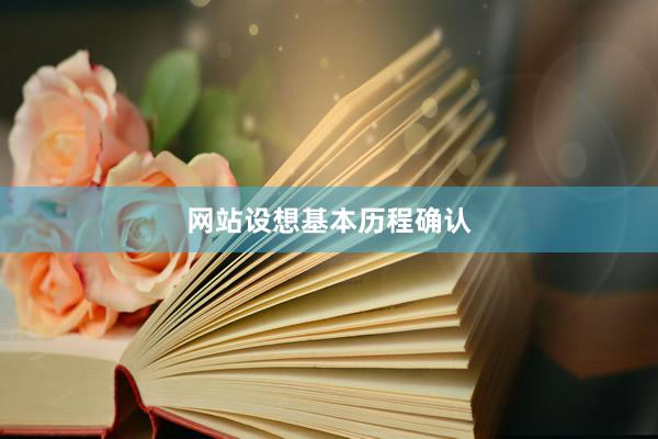 网站设想基本历程确认