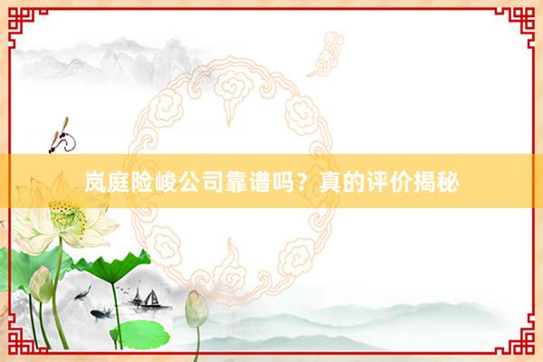 岚庭险峻公司靠谱吗？真的评价揭秘